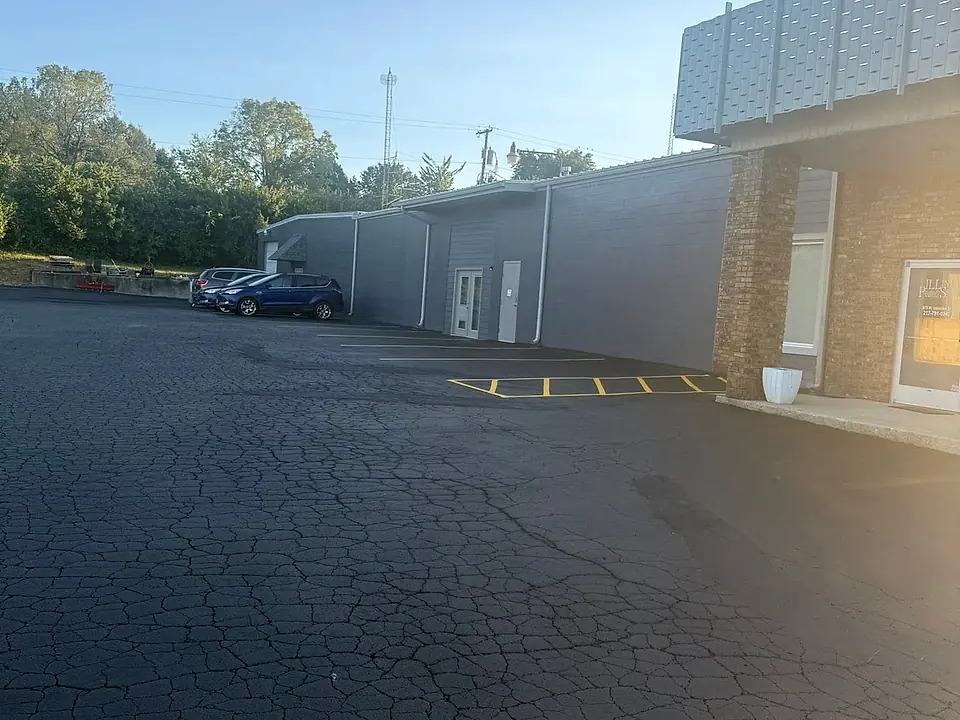 Commercial lot, alternate angle with fresh stalls