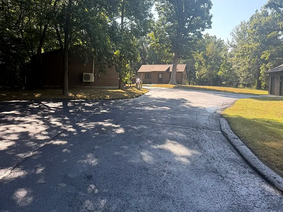 Paving job, fresh base lay