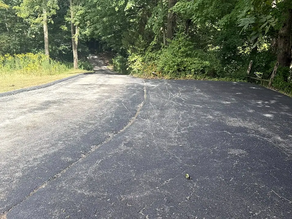 Paving transition frame, fresh asphalt